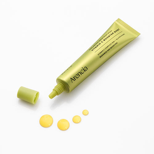 Arencia cream texture shown beside the open tube